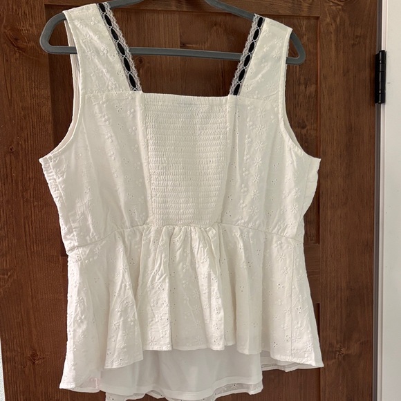 Torrid White Eyelet Sleeveless Top - Picture 4 of 5
